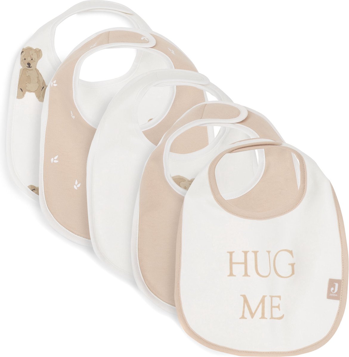 Goedkoopste Jollein Baby Slab - Teddy Bear/Harvest - 5pack