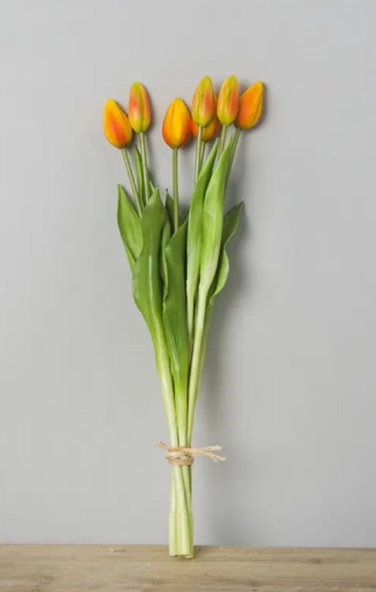 Tulipes artificielles 7 pièces Bouquet de Fleurs Touche réelle durable