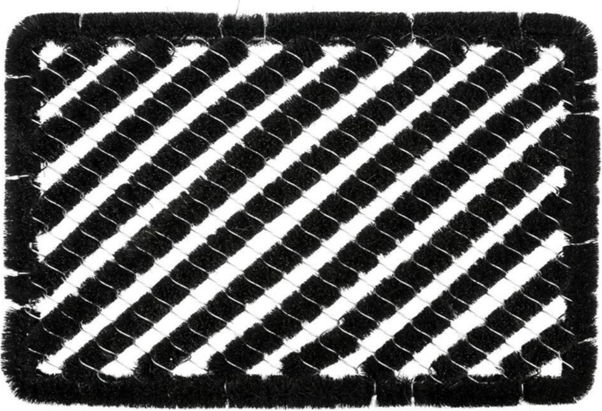 Borstelmat - Deurmat - 60X40 CM - Schoonloopmat - Zwart