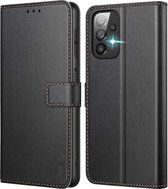 Mobiele Telefoonhoesje - Geschikt voor Samsung Galaxy A23 - Leren Flip Hoesje Met Kaartsleuven - Magnetische Sluiting - Standfunctie - Telefoonbescherming - Beschermende Hoes voor Galaxy A23 4G/5G - Luxe Flip Cover - Zwart