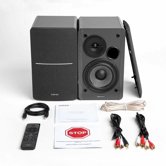 Edifier R1280DBs - Actieve boekenplank speakers - Bluetooth - Subwooferuitgang - Afstandsbediening van Merkloos — afbeelding 2
