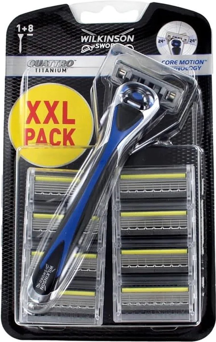 Wilkinson sword Titanium Core Motion Scheerapparaat + 9 stuks Mesjes