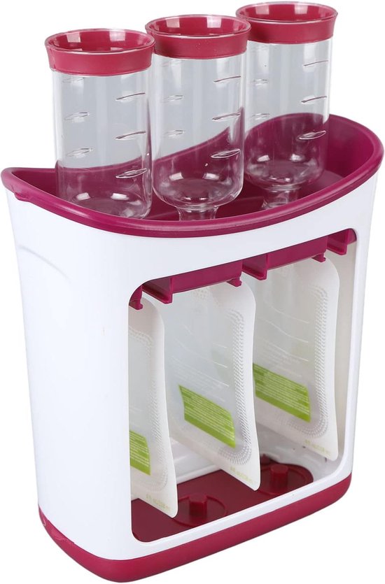 Squeeze Station, Herbruikbaar Zakvulstation met 6 Zakjes voor Baby's