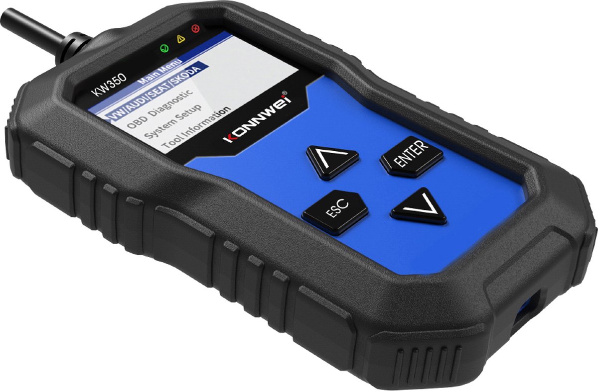 Konnwei KW350 OBD2 Scanner - Auto uitleesapparatuur - Storing verwijderen - Service reset - ABS - SRS - Voor Audi, Volkswagen en Seat thumbnail 3