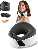 Bol.com Quincs® - Nekkussen - Reiskussen - voor auto - vliegtuig - Nekkussens - reis kussen - Memoryfoam - Traagschuim - Travel ... aanbieding