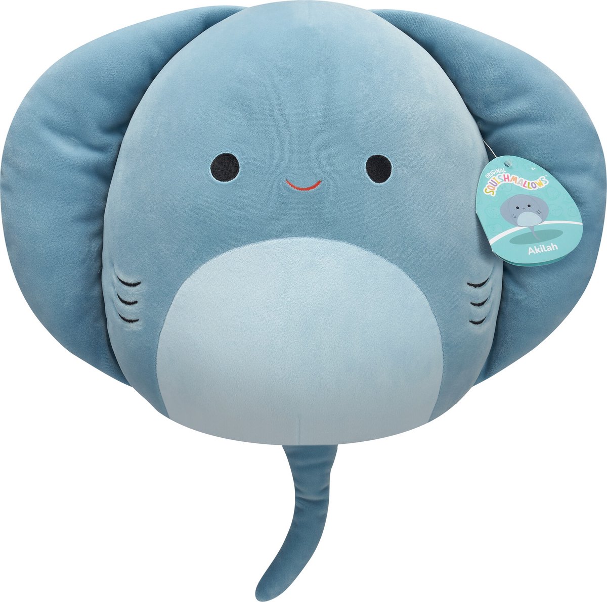 Squishmallows - Akilah - Muted Blue Polka-dot Stingray 30cm pluche