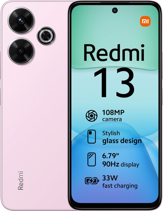 Xiaomi Redmi 13 - 8GB/256GB - Pearl Roze