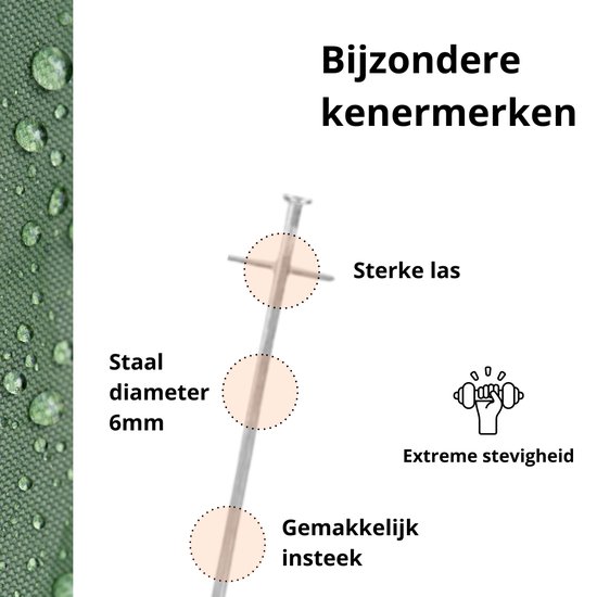 Tentharing - 30 Stuks - Ø6 x 230mm / 35mm - Stalen Staaf - Stormharing Grondpen - T-vorm van Merkloos — afbeelding 4