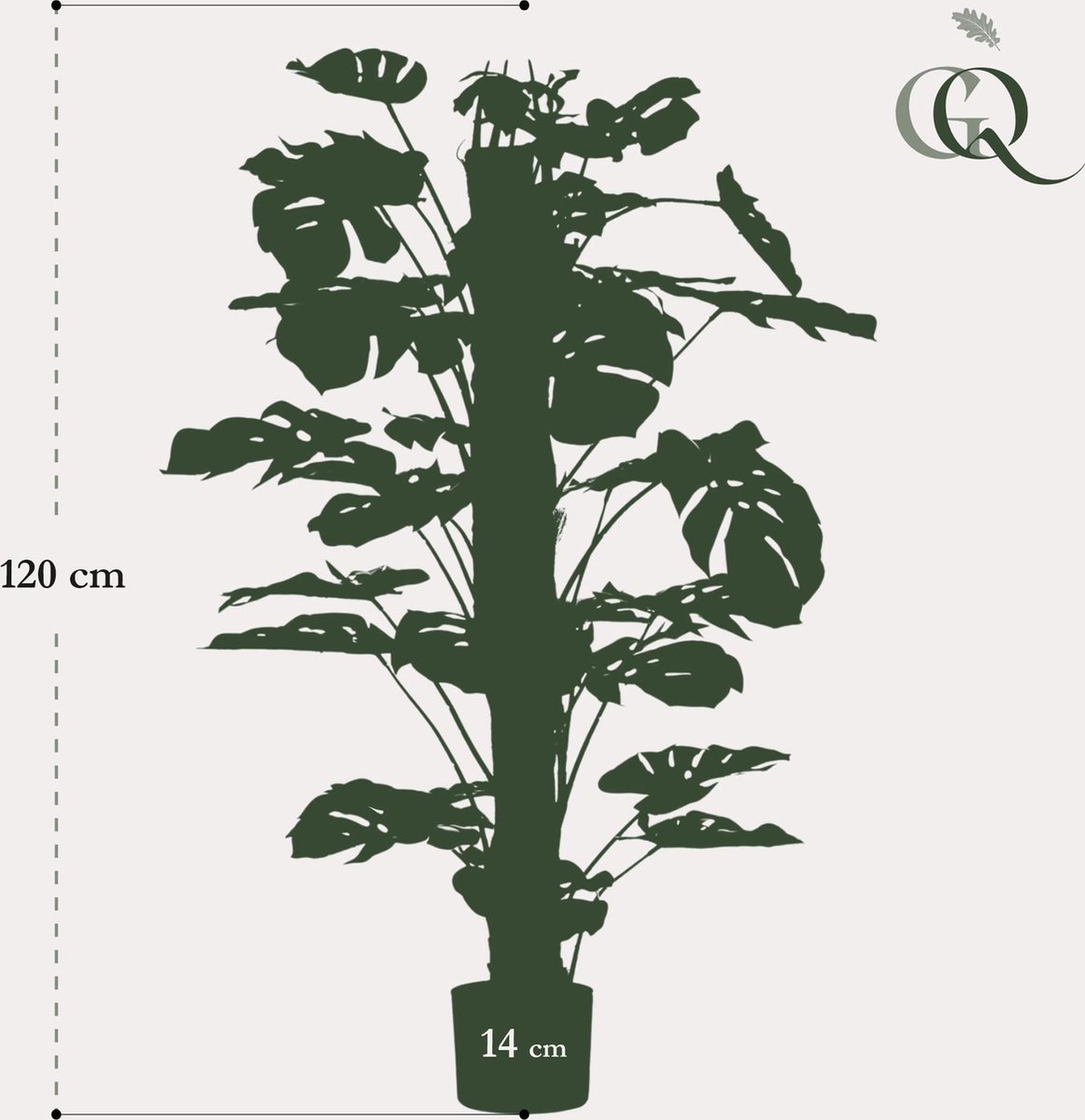Monstera Deliciosa - kunstplant - 120 cm