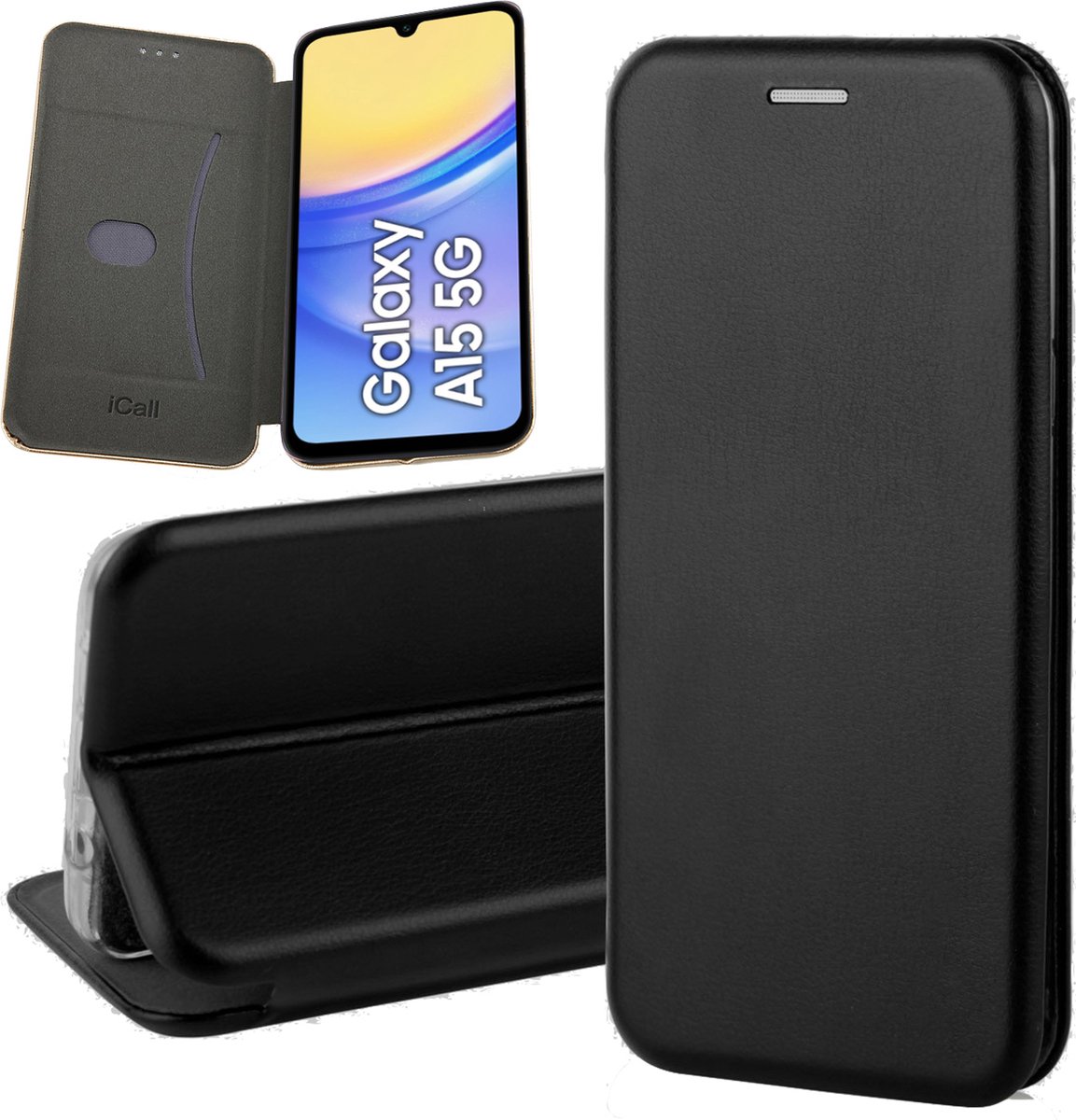 Hoesje geschikt voor Samsung Galaxy A15 - Wallet Book Case Zwart