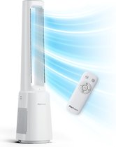 Bol.com Pro Breeze Bladloze Torenventilator en HEPA Filter Luchtzuiveraar – 105 cm Hoog Aircooler – Afstandsbediening 10 Snelhed... aanbieding