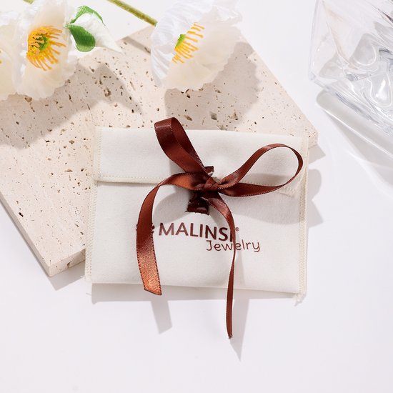 Collier Malinsi Femme Double Coeur - Or 18K Acier Inoxydable Complet - Colliers pendentif - Cadeau pour femme