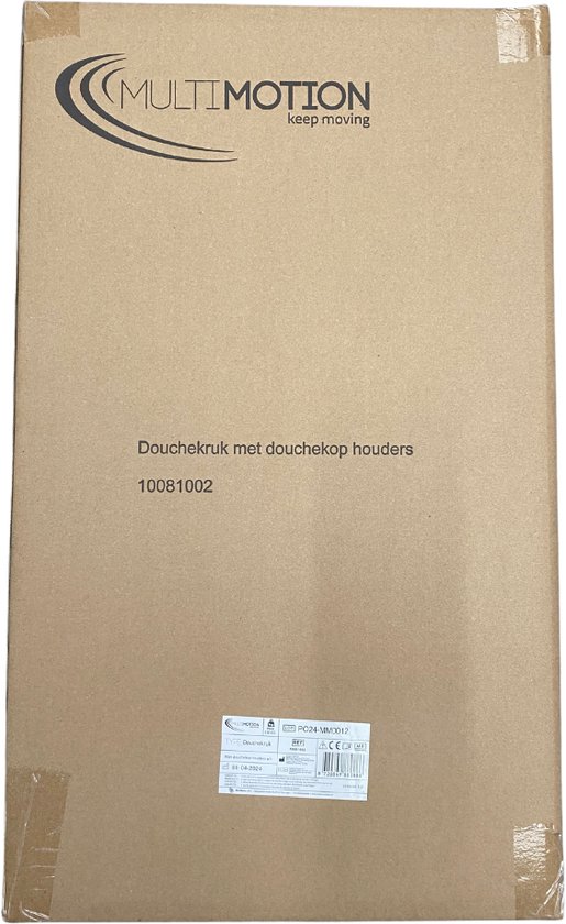 Douchekruk in hoogte verstelbaar - Wit - Met douchekop houders en handgrepen - Anti-slip structuur