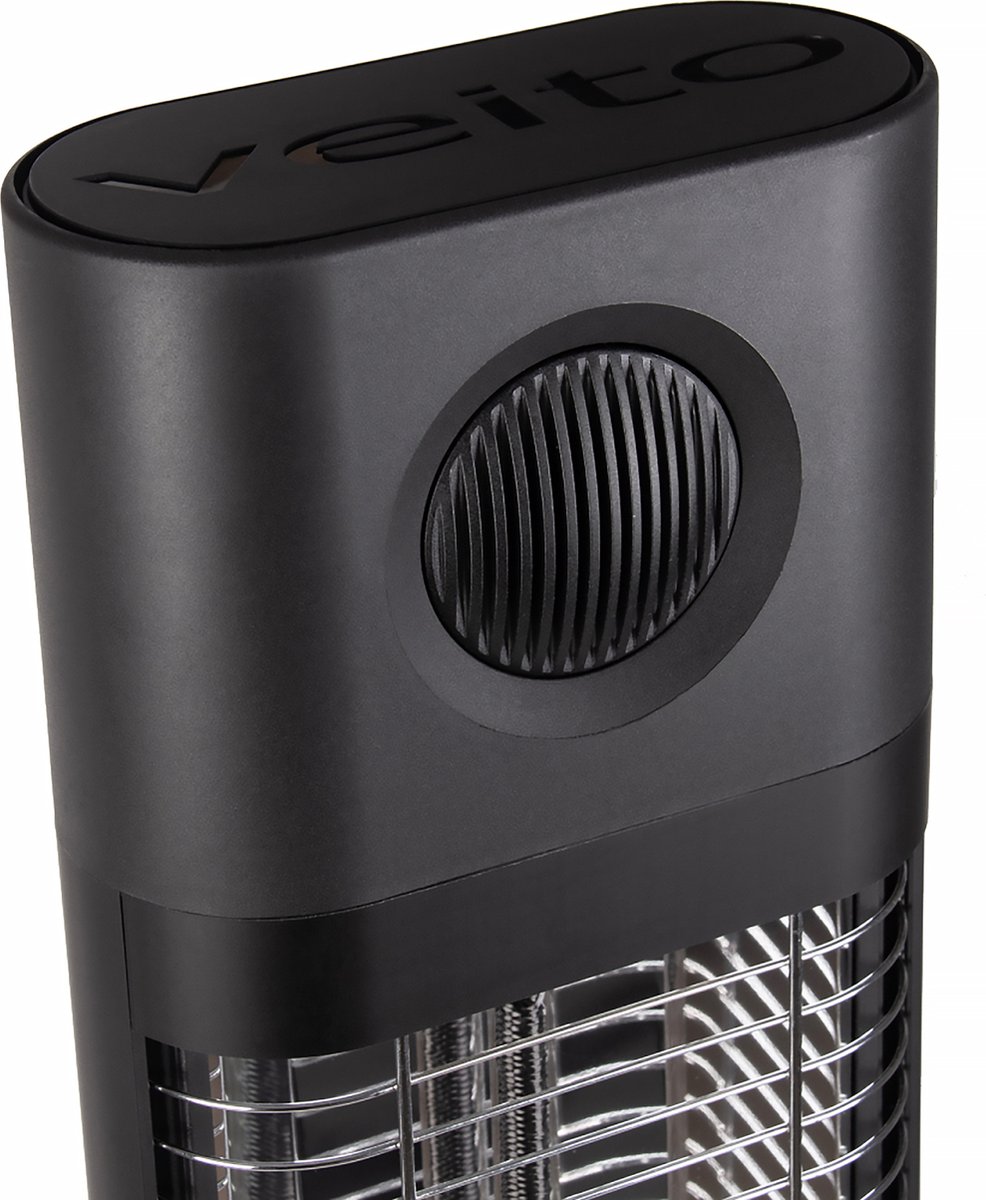 Veito CH1800 RE NOIR - Energiezuinige hoge capaciteit Carbon Infrarood Verwarming - Elektrische Kachel - Heater - Elektrisch - Staand - In hoogte verstelbaar - 3 warmtestanden regelbaar - incl. afstandbediening - 1700W – foto 5