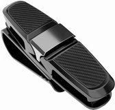 BAVUNV Brilhouder voor autozonneklep, 2 stuks, universele leren