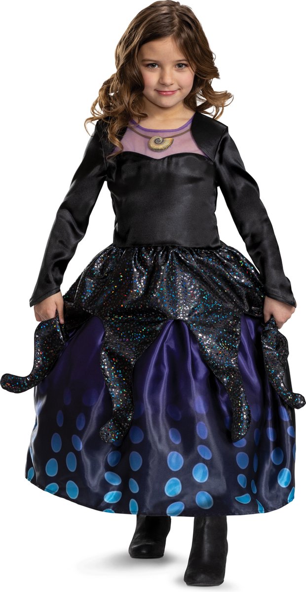 DISNEY - THE LITTLE MERMAID LIVE ACTION, Ursula jurk Classic, Maat XS (3T-4T jaar), Meisjes