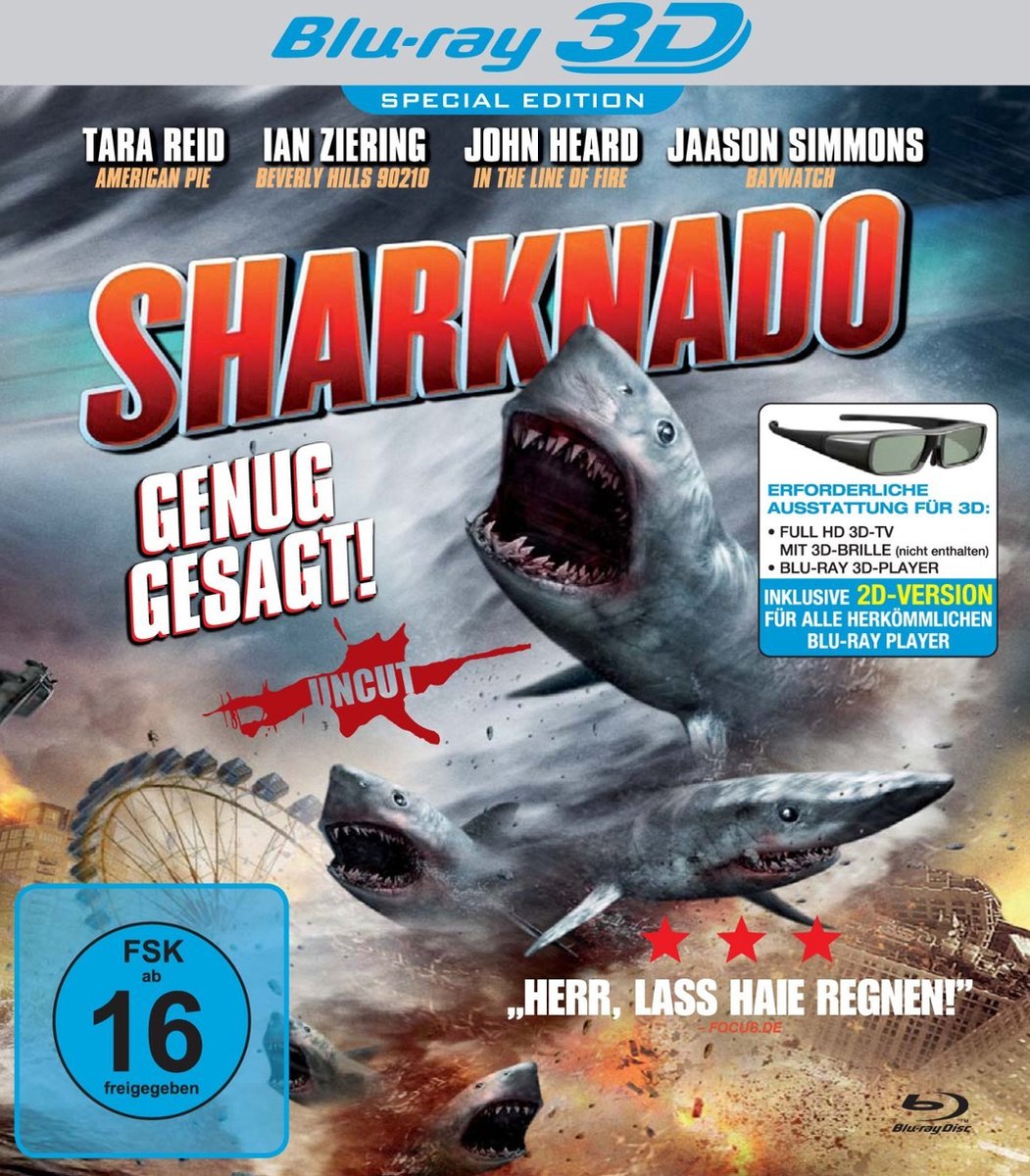 Sharknado - Shark Storm (3D Blu-ray) Import geen NL ondertiteling