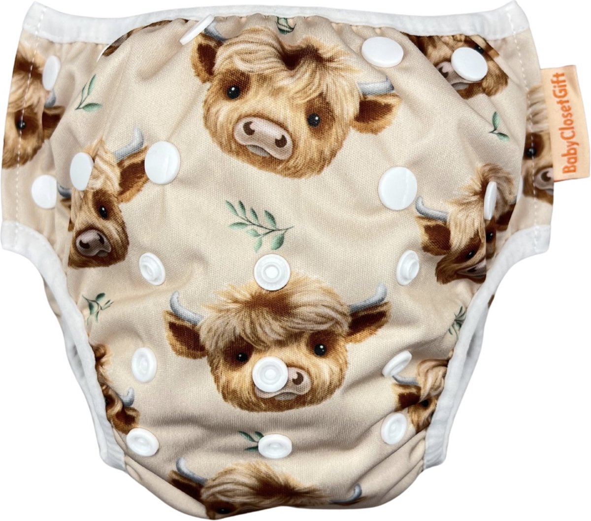 Goedkoopste Zwemluier - Wasbaar - Baby Closet Gift - Verstelbaar - Little Cow - Hooglander - Jongen - Meisje