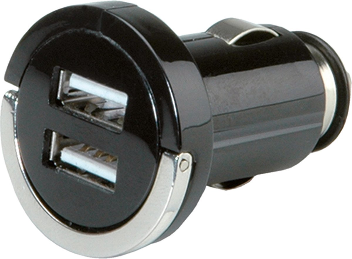 VALUE USB Auto oplader, 2 Poort, 10W,