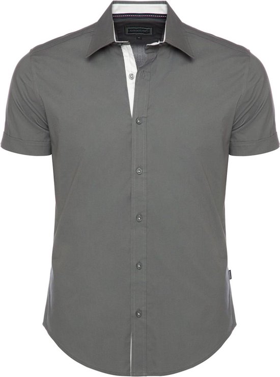 Grijs Overhemd Korte Mouw Met Stretch Carisma 9102 - XL