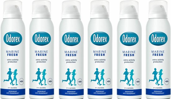 Odorex Marine Fris Deodorant Spray Voordeelverpakking 6 x 150 ml