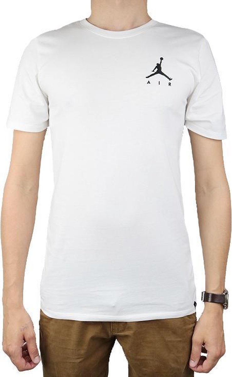 Nike Air Jumpman Embroidered Tee AH5296-100 Mannen T-shirt Wit