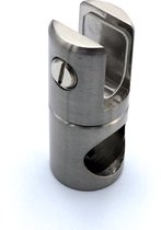 Eindstuk/glasbevestiging rond 8-10mm voor stabilisatiestang RVS
