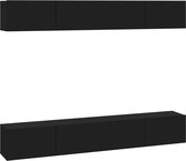 vidaXL - Tv-wandmeubels - 4 - st - 100x30x30 - cm - zwart