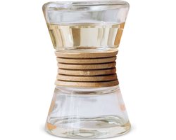 Hourglass Geurverspreider Zonder Water - Zandloper - Draadloos - Stille Diffuser - Aromatherapie - Hout - Glas