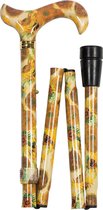 Classic Canes Opvouwbare wandelstok - Zonnebloemen - Vincent van Gogh - Verstelbaar - Lengte 82 - 92 cm - Aluminium - Derby handvat - Gewicht 420 gram - Diameter wandelstok 19 mm - Wandelstokken - Heren en dames - Wandelstok opvouwbaar - Inklapbaar
