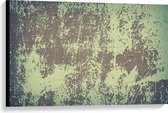 Canvas - Bruin met Groene Textuur op Muur - 90x60 cm Foto op Canvas Schilderij (Wanddecoratie op Canvas)