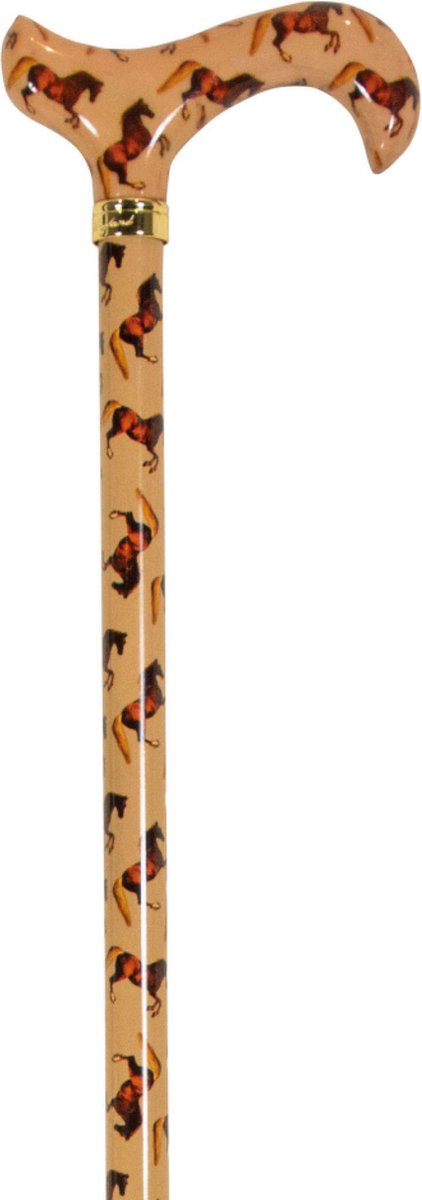 Classic Canes Verstelbare wandelstok - Whistlejacket - Stubbs - Verstelbaar - Lengte 77 - 100 cm - Aluminium - Derby handvat - Gewicht 315 gram - Diameter wandelstok 16 mm - Wandelstokken - Heren en dames - Uitschuifbare wandelstok