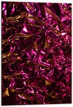 Dibond - Foto van Patroon met Roze Folie - 60x90 cm Foto op Aluminium (Wanddecoratie van metaal)