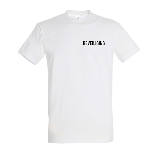 Beveiliging T-shirt - T-shirt wit korte mouw - Maat XL