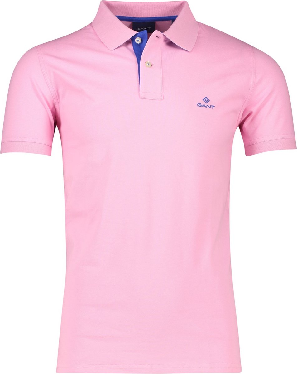 Polo's korte mouw blauw GANT