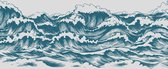 Fotobehang - Vlies Behang - De Grote Golf van Kanagawa - Kunst - 254 x 184 cm