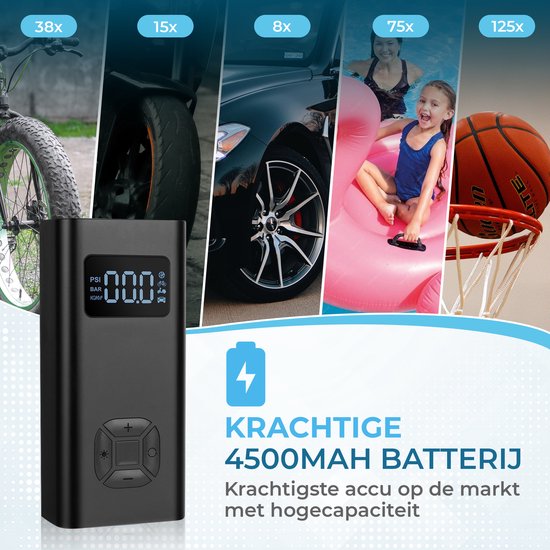 Mini compresseur d'air Pneu électrique Infaltor Pompe pour voiture Vélo  Basket-ball