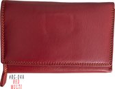 Massi Miliano Portemonnee Dames Nappa Leer Rood/ multi color - (MMRG-04A-36-MU) -