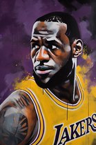 Lebron James Poster - Lakers Basketballer - Lakers - Hoge Kwaliteit - 61x91cm - Geschikt om in te lijsten