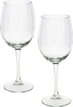 6x Stuks wijnglazen transparant 470 ml - Wijnglas voor rode en witte wijn op voet