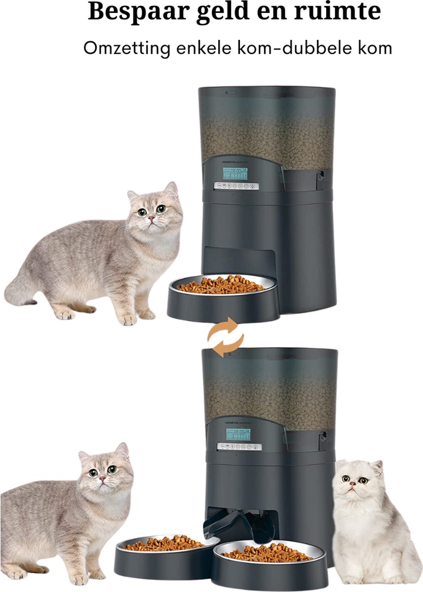 Automatische Voerbak Kat - Automatische kattenvoeder - 2.4G - afbeelding 2