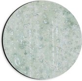 Dibond Muurcirkel - Textuur op Groene Plaat - 20x20 cm Foto op Aluminium Muurcirkel (met ophangsysteem)