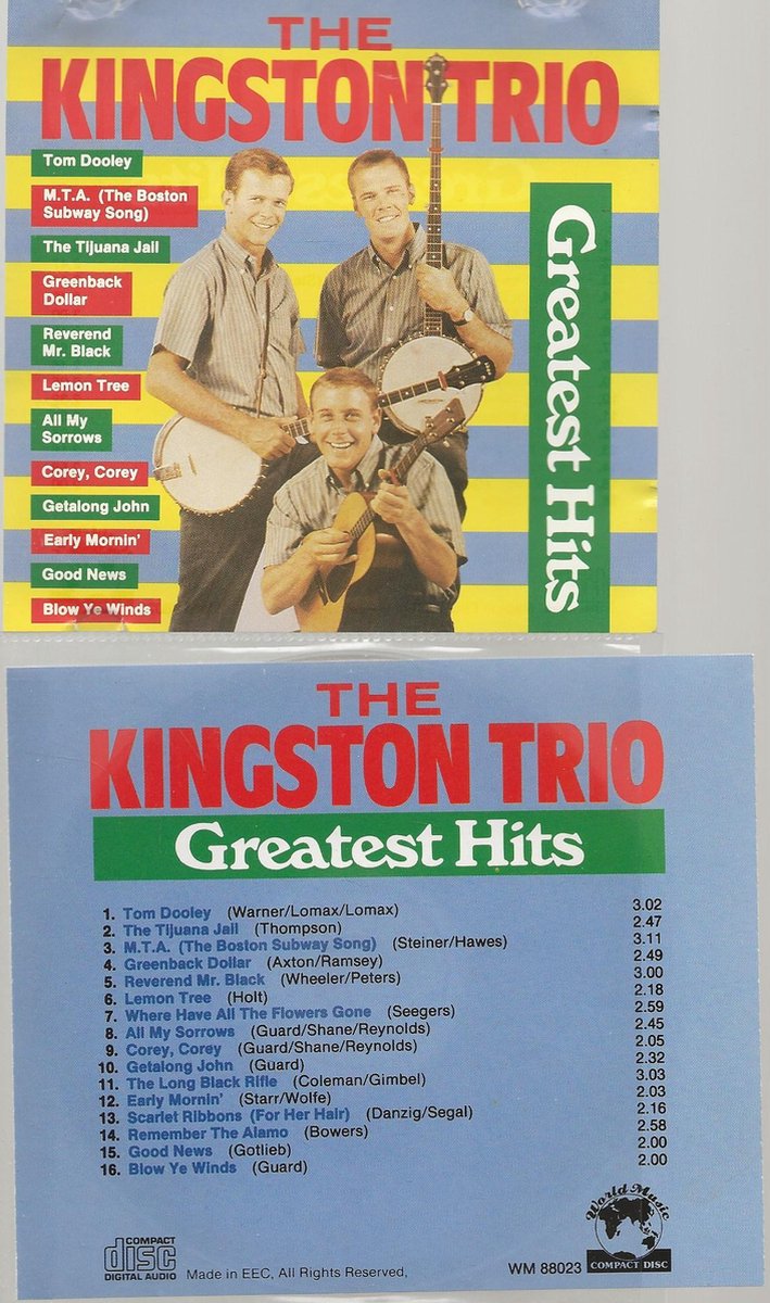 the KINGSTON TRIO GREATEST HITS