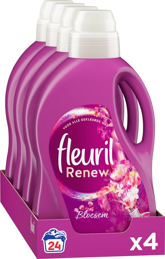 Fleuril renew bloesem - vloeibaar wasmiddel - voordeelverpakking - 4 x 24 wasbeurten
