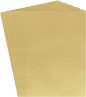 Belle Vous Glanzend Gouden Papieren Vellen (50 Pak) – 28 x 21 cm, 120gsm Premium Karton – Sprankelend Hobby Papier Vellen voor Scrapbooken, DIY Projecten, Huwelijk/Feest/Decoratie en Kaartmaken