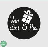 Cadeaustickers Sinterklaas 24 stuks - Kado Inpakken - Cadeaulabels Sint & Piet