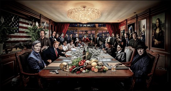 Gangsters Last Supper Color