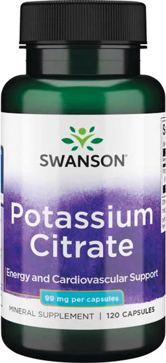 Goedkoopste Mineralen - Kalium Potassium Citrate - 99mg - 120 Capsules - Swanson