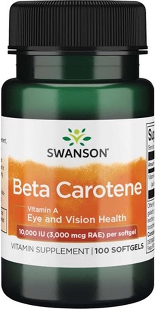 BetaCarotene Vitamin A 100 Capsules Swanson