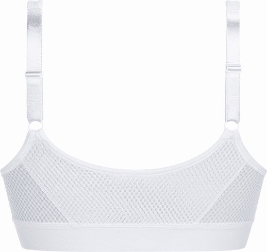 Amoena Reggiseno Post-chirurgico Ester, Donna, Bianco, Taglia 40B US, Chiusura Frontale, Coppe Modellate, Tasche In Cotone